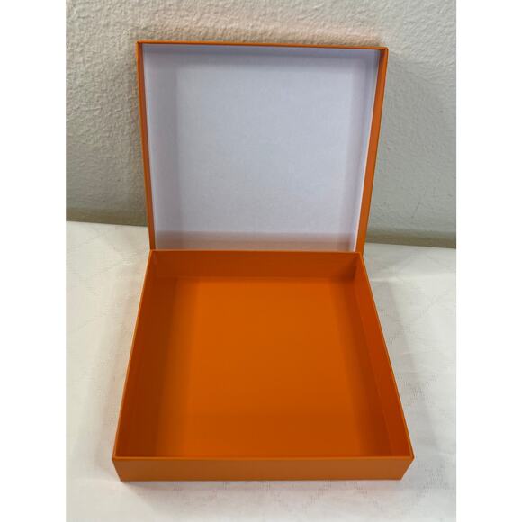 Hermes Empty Small Box Square Gift Present Storage Box 7"x7"x1.25" - Picture 3 of 6